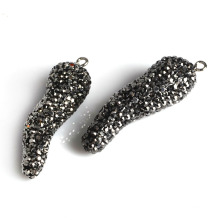 Boucles d&#39;oreilles pendentif en pierres naturelles en perles de cristal à la mode Bijoux